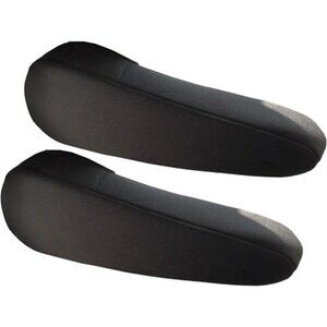 Group Flat Cloth Fabric Armrest Cover Semi-Universal Fit, One Pair Black
